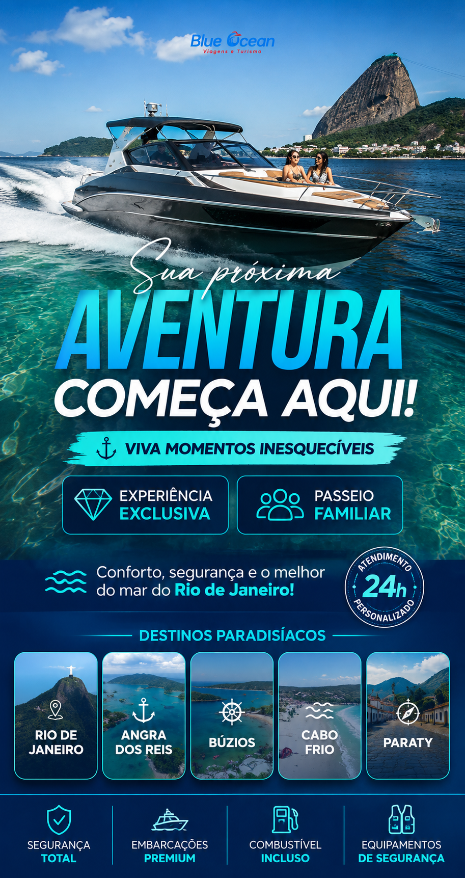 Blue Ocean Turismo - Experiência exclusiva e passeio familiar